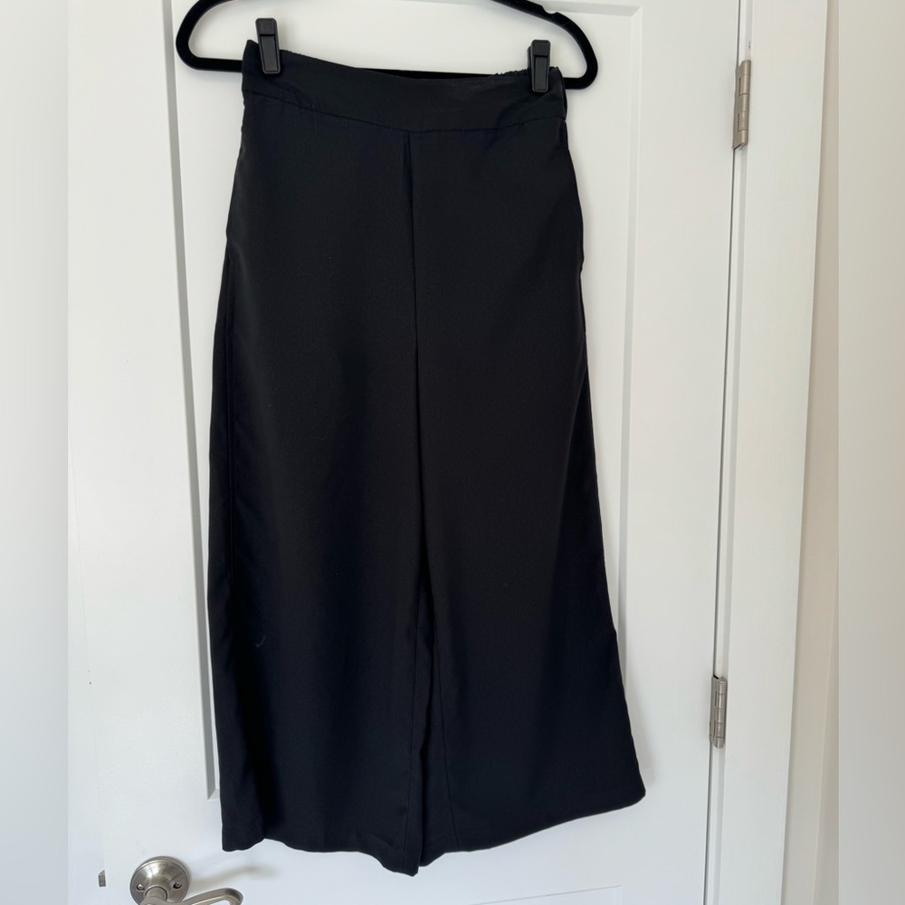 Madewell, satin wide legged crop pants